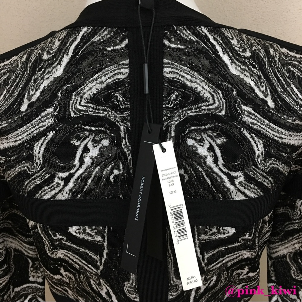 Robert Rodriguez Marbled Intarsia Graphic Jacket - Picture 9 of 9